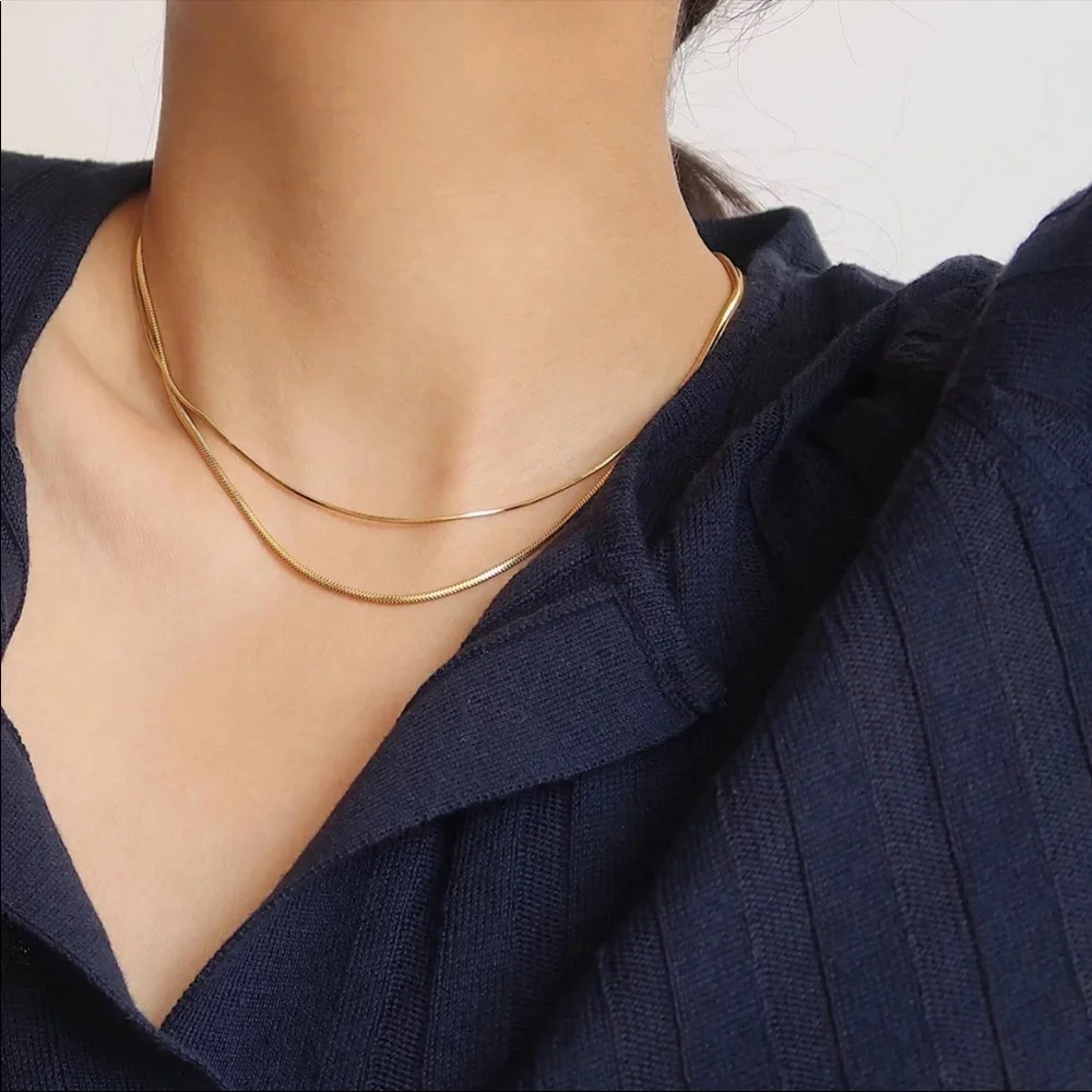 18k Gold Filled Layered Necklace Set - Picture 1 of 5